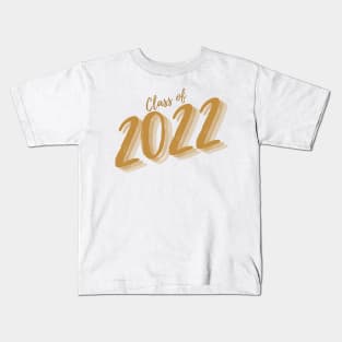 Class Of 2022. Simple Typography Gold Graduation 2022 Design. Kids T-Shirt